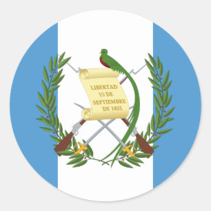 Adesivo Flag e Casaco de armas guatemalteco, Bandeira da G