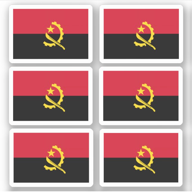 Adesivo Flag of Angola - a collection (Frente)