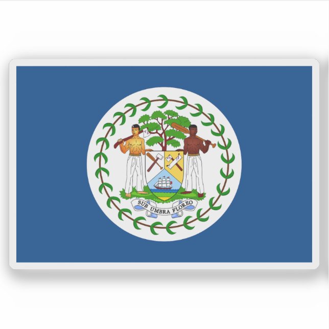 Adesivo Flag of Belize (1950-1981) (Frente)