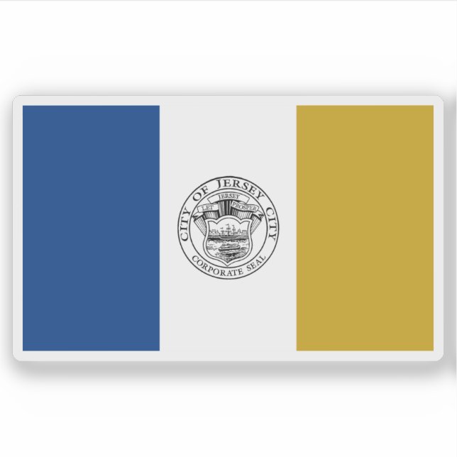 Adesivo Flag of Jersey City, New Jersey, USA (Frente)
