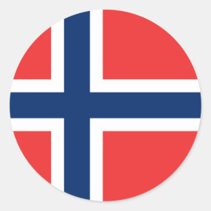 Adesivo Flag of Norway Sticker (Círculo)