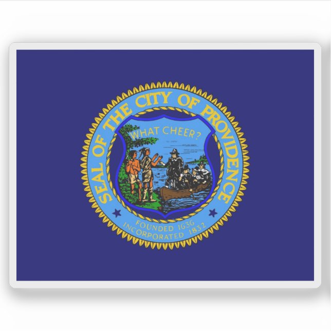 Adesivo Flag of Providence, Rhode Island, USA (Frente)