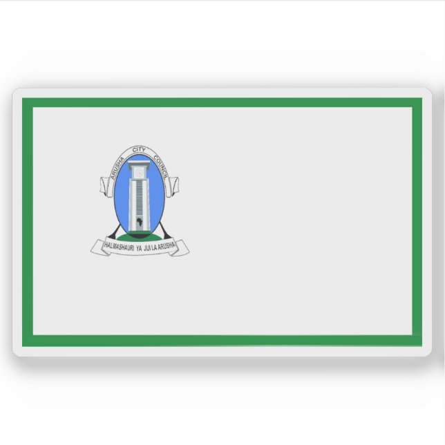Adesivo Flag of the city of Arusha, Tanzania (Frente)