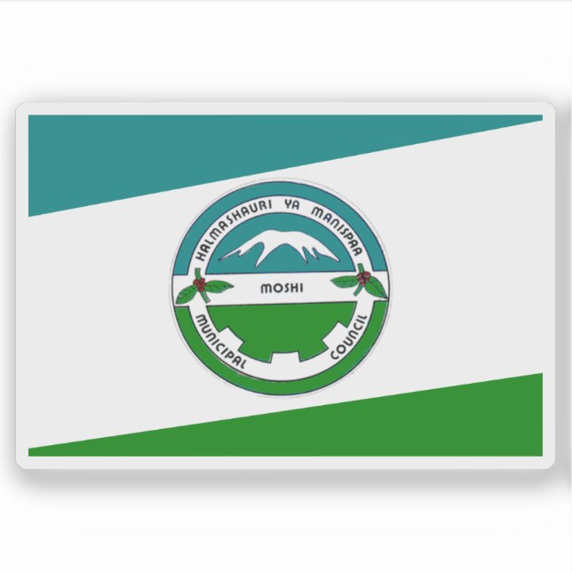 Adesivo Flag of the city of Moshi, Tanzania (Frente)