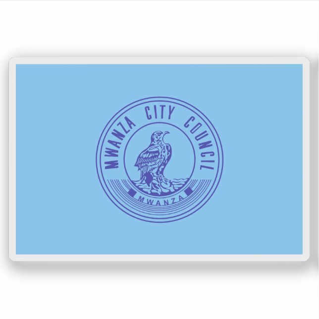 Adesivo Flag of the city of Mwanza (Rock City), Tanzania (Frente)