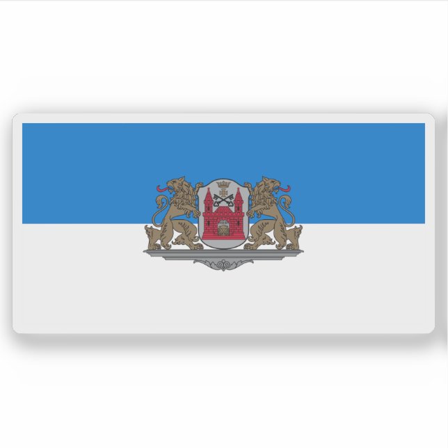 Adesivo Flag of the city of Riga, Latvia (Frente)