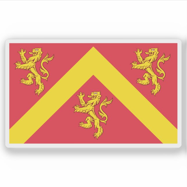 Adesivo Flag of the island of Anglesey, Wales (Frente)