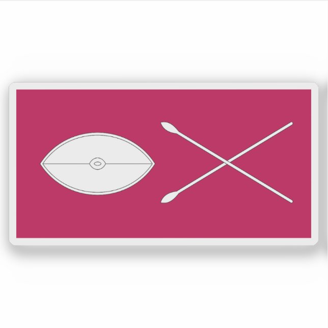 Adesivo Flag of the Kingdom of Buganda (1891-1892), Uganda (Frente)