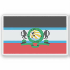 Adesivo Flag of the Kwale County, the Republic of Kenya