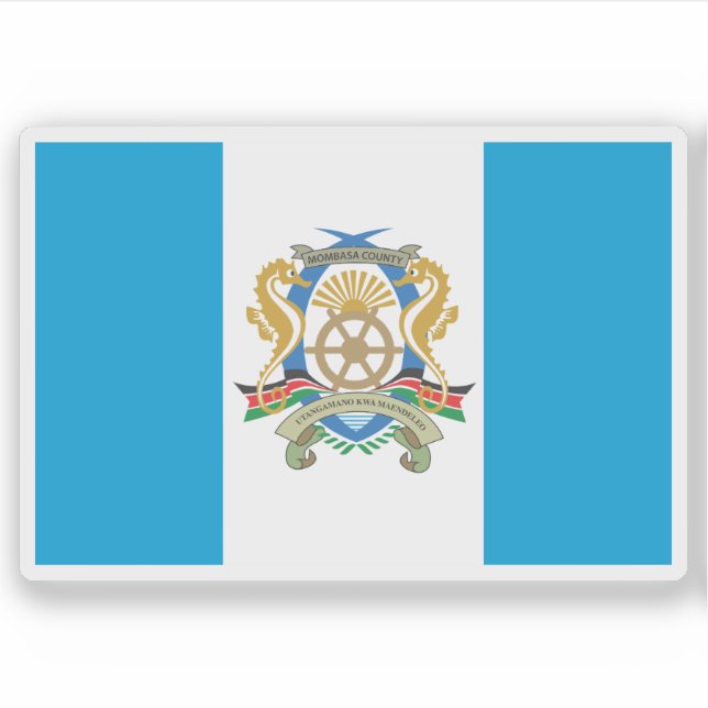 Adesivo Flag of the Mombasa County, the Republic of Kenya (Frente)