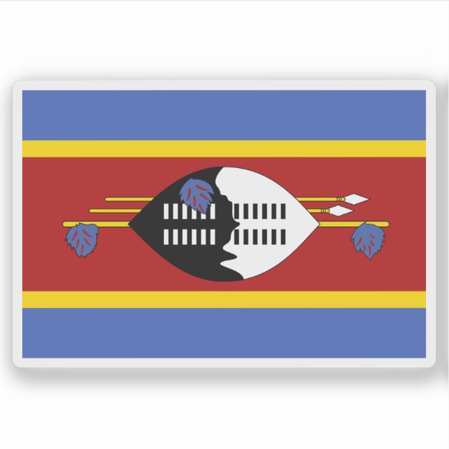 Adesivo Flag of the Swazi people, Republic of South Africa (Frente)