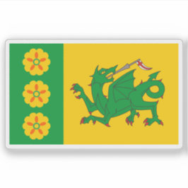 Adesivo Flag of the village of Evenley, England
