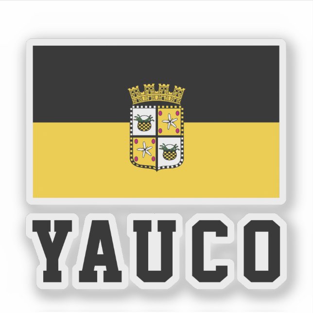 Adesivo Flag of Yauco, Puerto Rico (Frente)