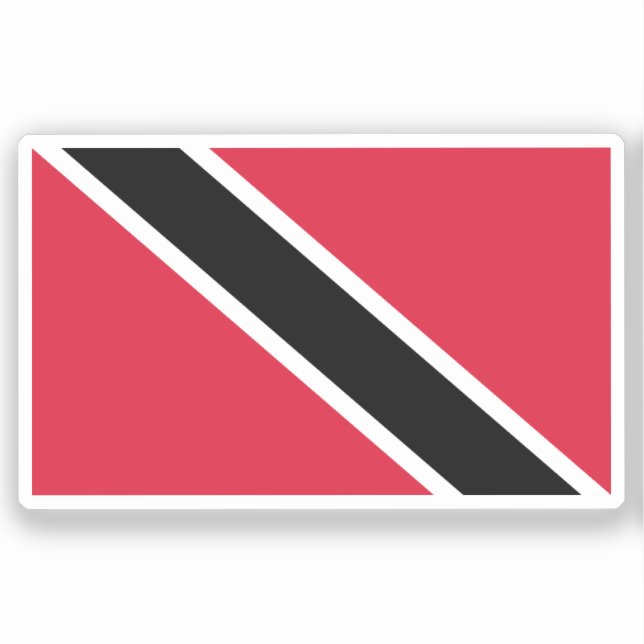 Adesivo Flag Trinidad and Tobago Custom-Cut Vinyl Sticker (Frente)