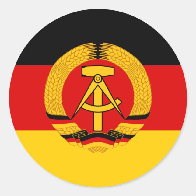 Adesivo Flagge der DDR - Bandeira da RDA (Alemanha Orienta (Frente)