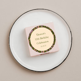 Adesivo Flamentação de Cuta Verde Retro Boho 50º Aniversár