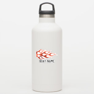 Adesivo Flames Fire Nome do barco Capitão Lago