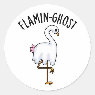 Adesivo Flamin-ghost Funny Flamingo Ghost Pun