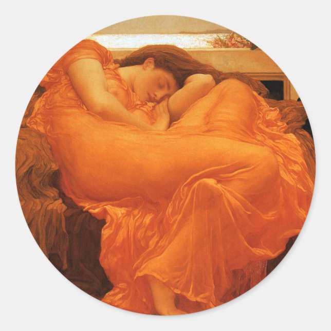 Adesivo Flaming June Frederic Leighton Fine Art (Frente)