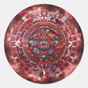 Adesivo Flaming Mayan Calender
