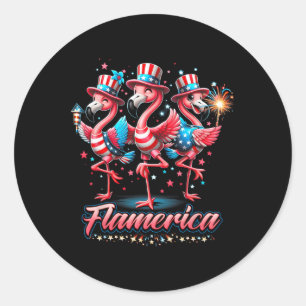 Adesivo Flamingo 4 De Julho Patriótico EUA Independência F