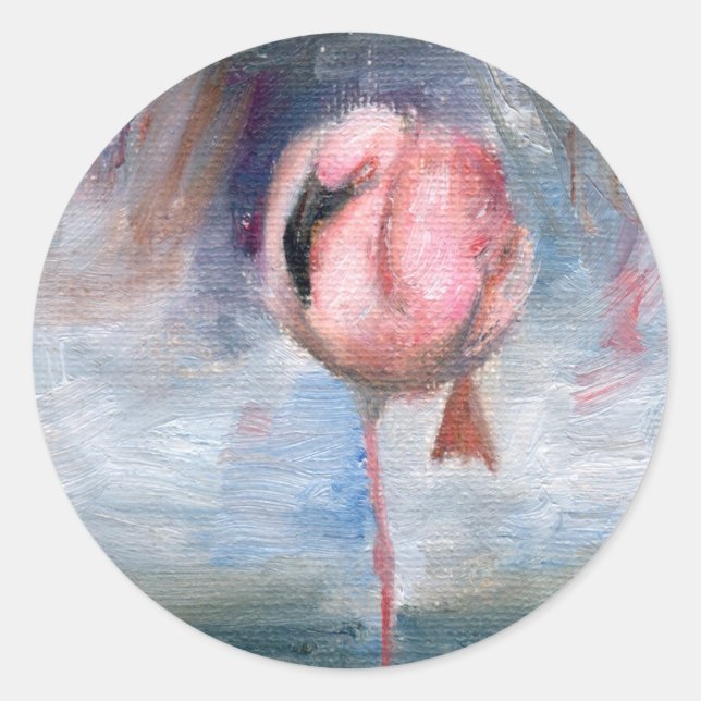 Adesivo Flamingo ACEO Sticker (Frente)
