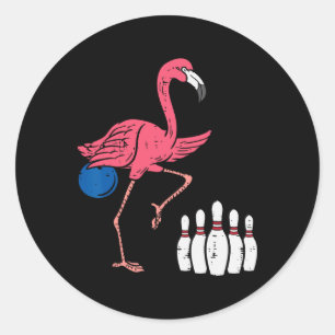 Adesivo Flamingo Boliche Engraçada Equipe do Esporte Bowle