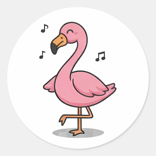Adesivo Flamingo Cantando (Frente)