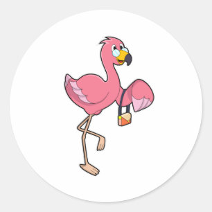 Adesivo Flamingo com bolsa