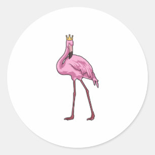 Adesivo Flamingo com Coroa