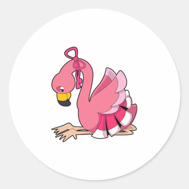 Adesivo Flamingo com Faixa de Opções (Frente)