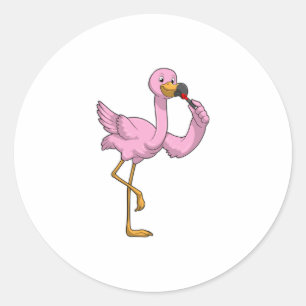 Adesivo Flamingo com Lipstick