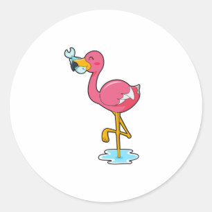 Adesivo Flamingo com Peixe