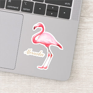 Adesivo Flamingo cor-de-rosa personalizado