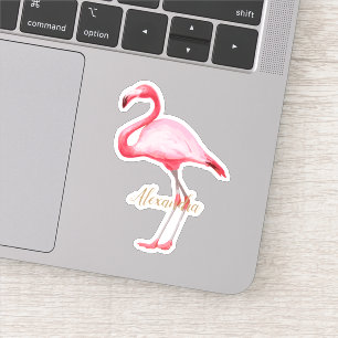 Adesivo Flamingo cor-de-rosa personalizado