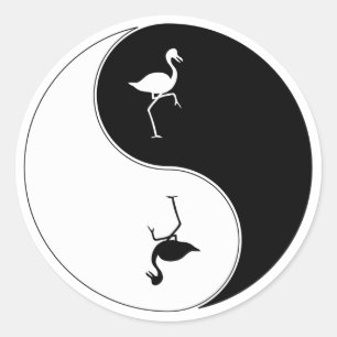 Adesivo Flamingo de Yin Yang