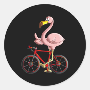 Adesivo Flamingo Dirigindo Bicicleta Legal Bikers Engraça
