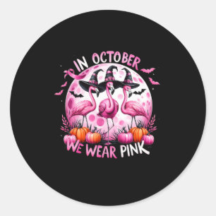 Adesivo Flamingo Em Outubro Vestimos O Cancer Rosa Hal