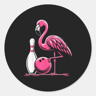Adesivo Flamingo Engraçado de Boliche N Bowl Jogador