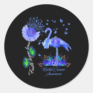 Adesivo Flamingo Faith Esperança Ama Consciência do Cancer