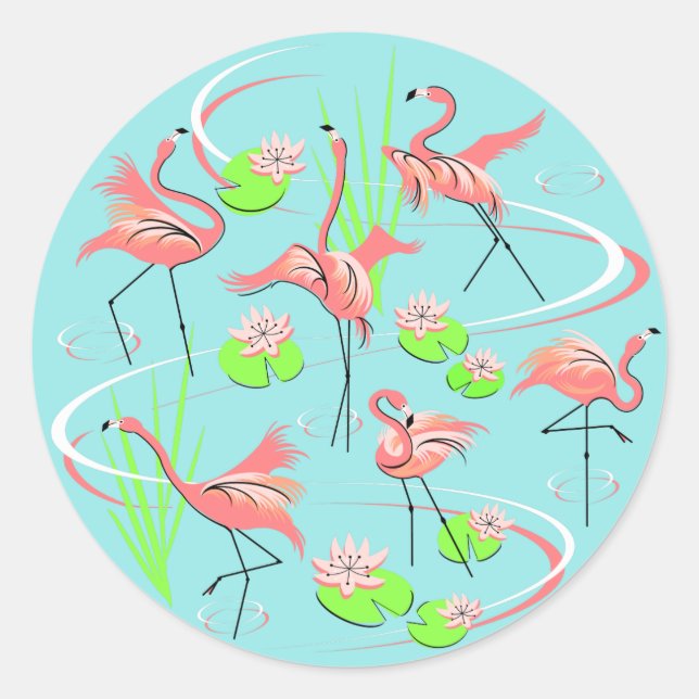 Adesivo Flamingo Fandango Round (Frente)