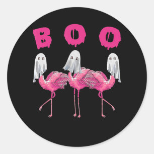 Adesivo Flamingo Fantasia de Halloween do Ghost Flamingo