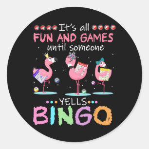 Adesivo Flamingo   Flaming Bingo Funny