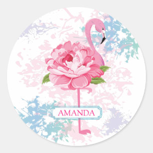 Adesivo Flamingo Floral design