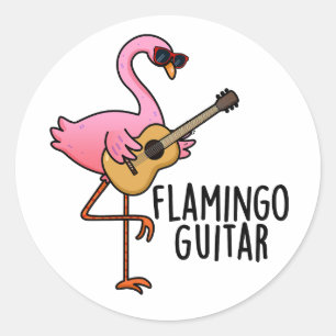 Adesivo Flamingo Guitar Música Encantada