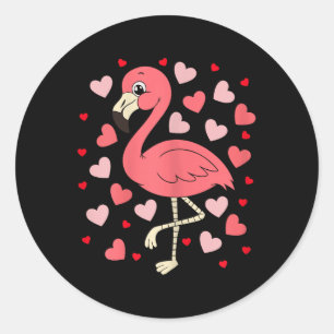 Adesivo Flamingo Heart Dia de os namorados Cute Bird Lov