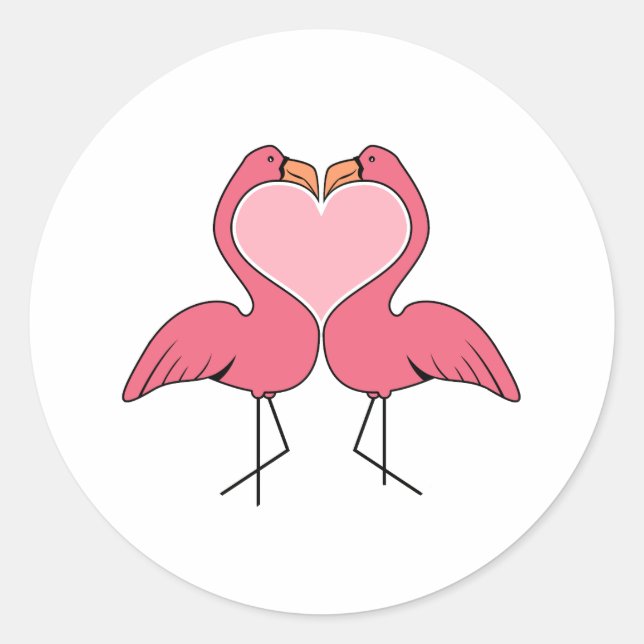 Adesivo Flamingo Love (Frente)