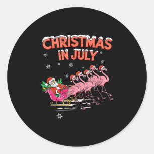 Adesivo Flamingo Natal Em Julho Xmas Verão W