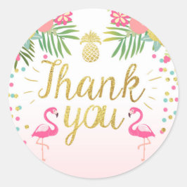 Adesivo Flamingo Party Favor Tags Cartões de agradecimento
