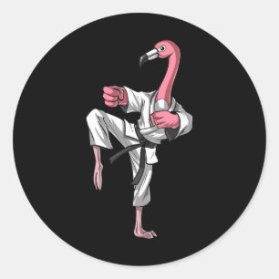 Adesivo Flamingo Pássaro Karatê Kickboxing Kung Fu Ninja L